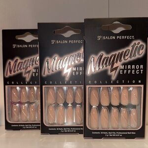 Salon Perfect Magnetic Mirror Effect Nails - Elegant Nude